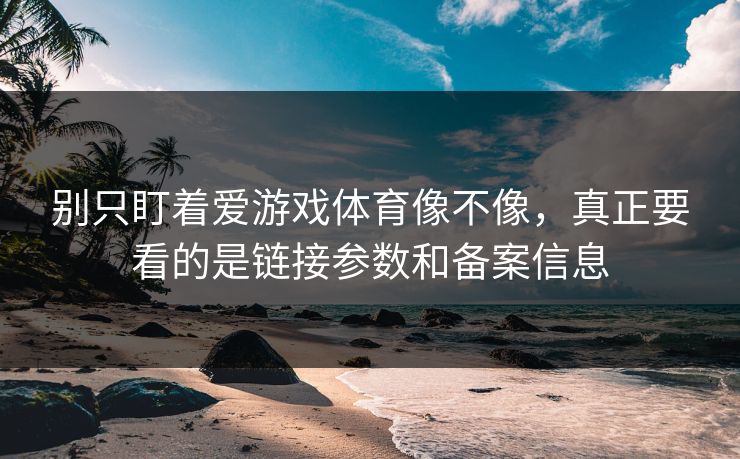 别只盯着爱游戏体育像不像，真正要看的是链接参数和备案信息